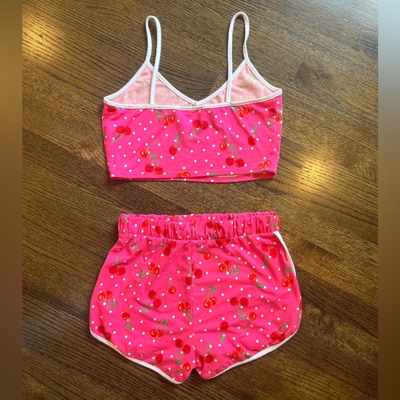 One By One Pink Cherry Top and Shorts Set (Size Small) - Picture 2 of 6